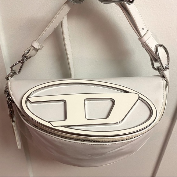 Diesel 1DR Convertible Logo-Plaque Crossbody Saddle Bag - Picture 5 of 9